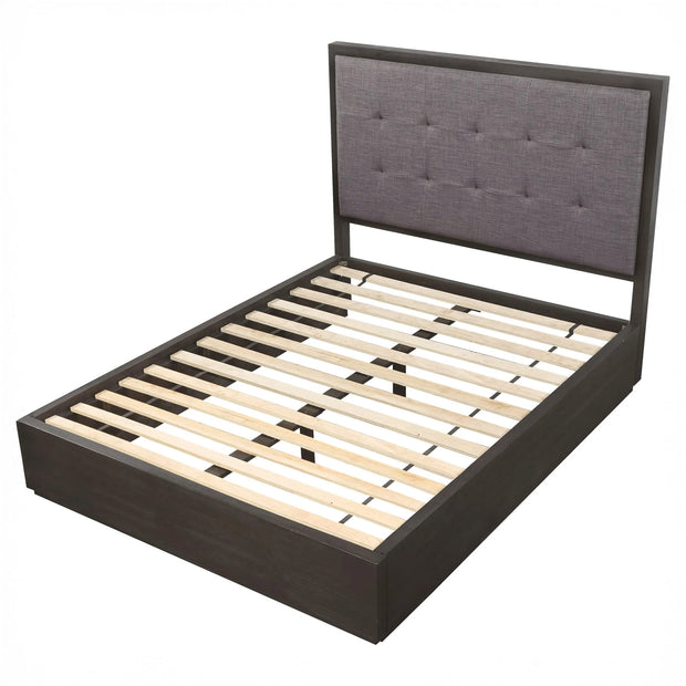 Basalt Gray Tufted Bedframe w/ Storage Option