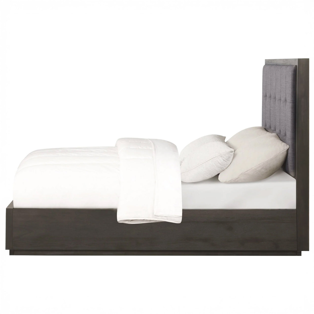 Basalt Gray Tufted Bedframe w/ Storage Option