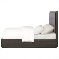 Basalt Gray Tufted Bedframe w/ Storage Option