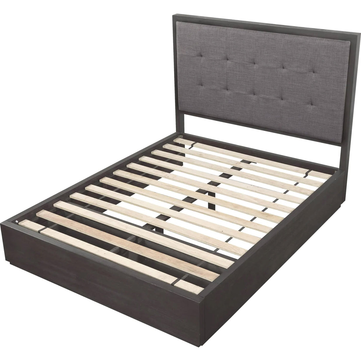 Basalt Gray Tufted Bedframe w/ Storage Option