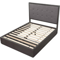 Basalt Gray Tufted Bedframe w/ Storage Option