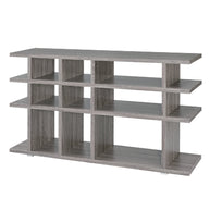 Weathered Gray Open Storage Bookcase