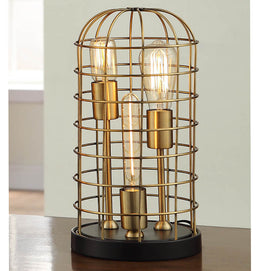 Caged Edison Bulb Table Lamp