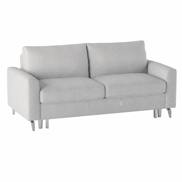 Gray Mid-Century-Inspired Sofa Bed
