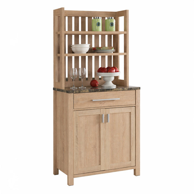 Kitchen Storage Cabinet with Faux Marble Top
