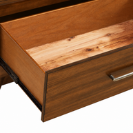 Wood Storage Bed with Chevron Headboard