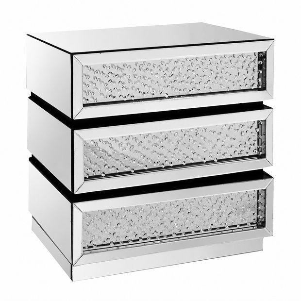 Glam Mirrored Accent Cabinet