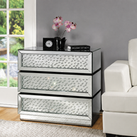 Glam Mirrored Accent Cabinet