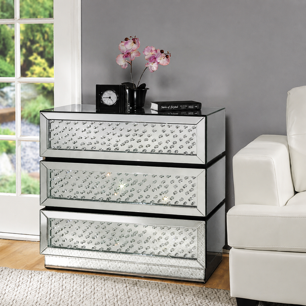 Glam Mirrored Accent Cabinet