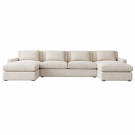 Modern Cream Feather Down 3PC Modular Sectional