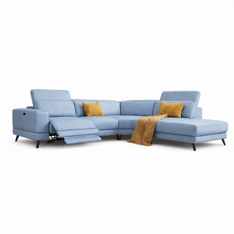 Genuine Leather Power Reclining Sectional