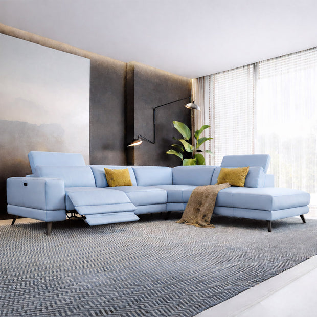 Genuine Leather Power Reclining Sectional