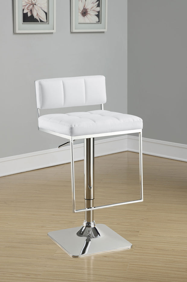 Contemporary Adjustable Leatherette Bar Stool