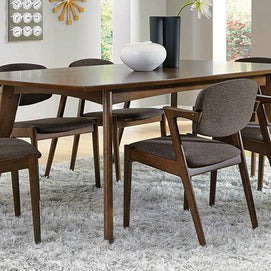 Contemporary Dark Walnut Dining Table