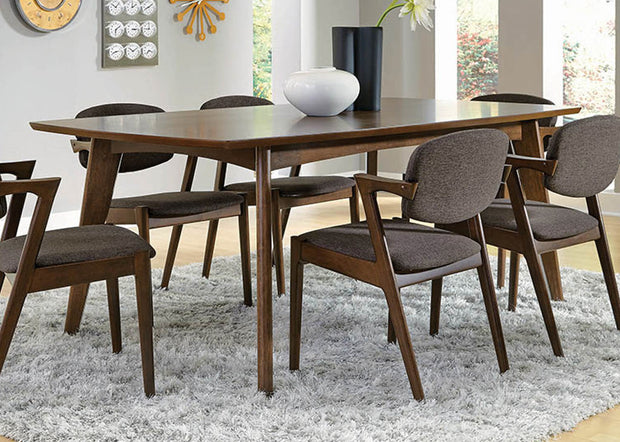 Contemporary Dark Walnut Dining Table