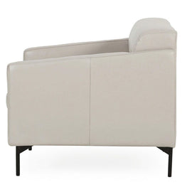 Top Grain Italian Leather Light Gray Chair