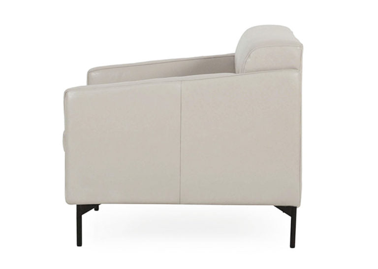 Top Grain Italian Leather Light Gray Chair