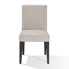 Oak Veneer Ash End Grain & Glass Top 6 PC Dining Set