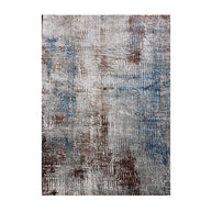 Abstract Blue & Rust Area Rug