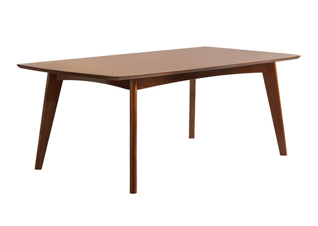 Contemporary Dark Walnut Dining Table