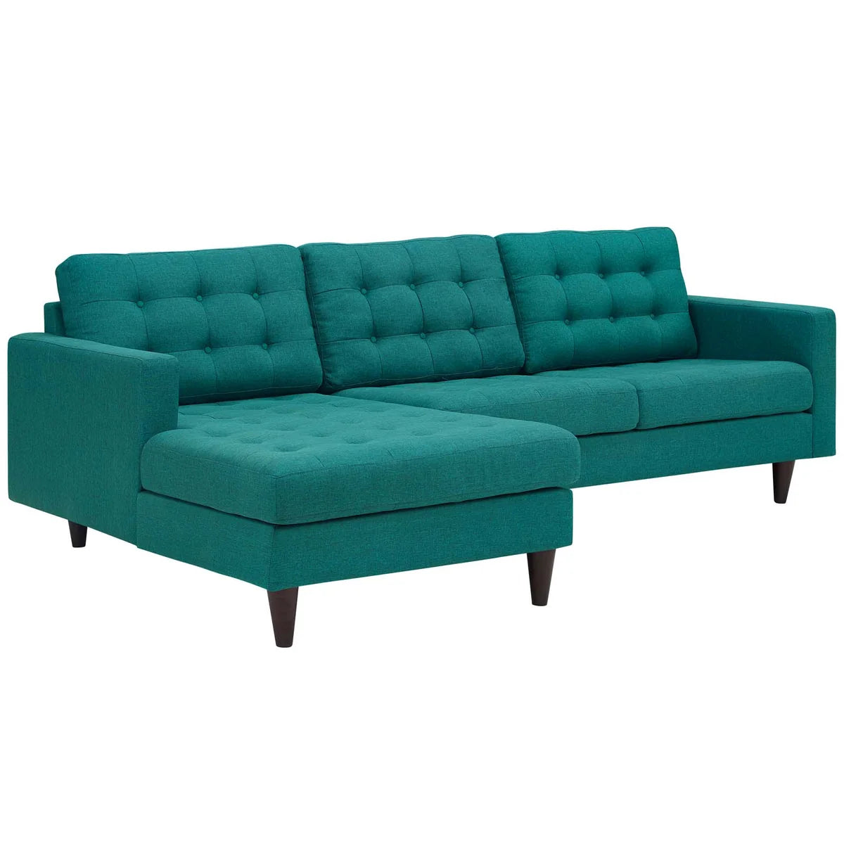 Mid-Century Inspired Tufted Sectional