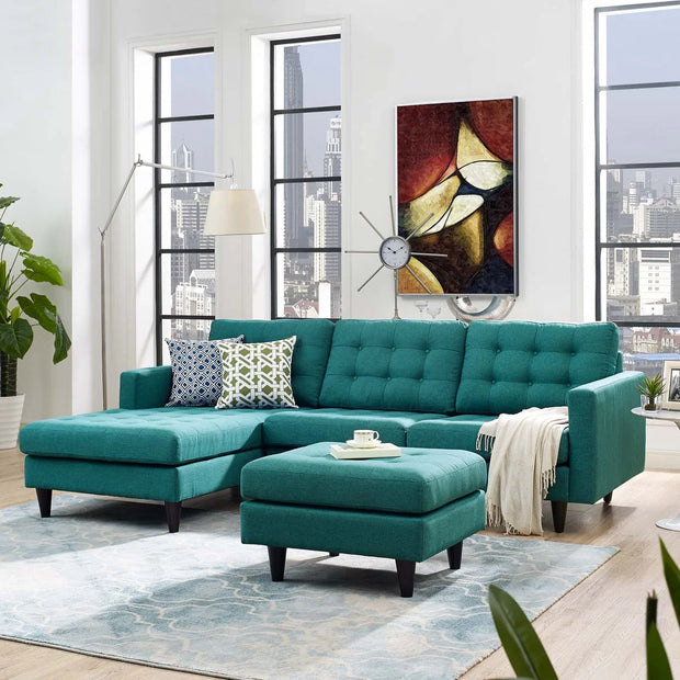 Mid-Century Inspired Tufted Sectional