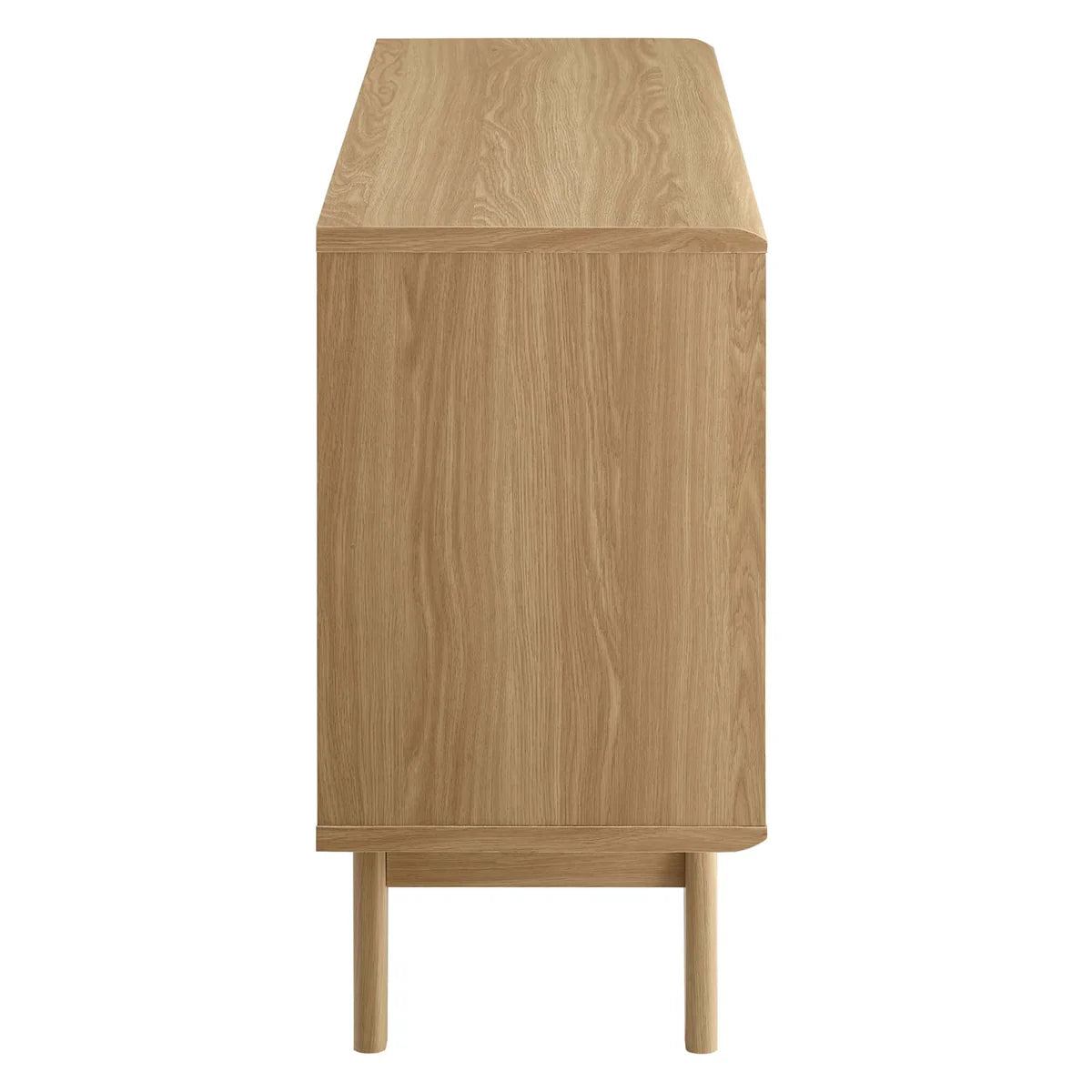 Mid-Century Modern Slatted Accent Cabinet