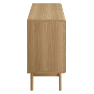 Mid-Century Modern Slatted Accent Cabinet