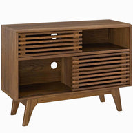 Mid-Century Modern Slatted Accent Cabinet