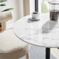 Round Faux Marble Bar Table