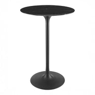 Round Faux Marble Bar Table