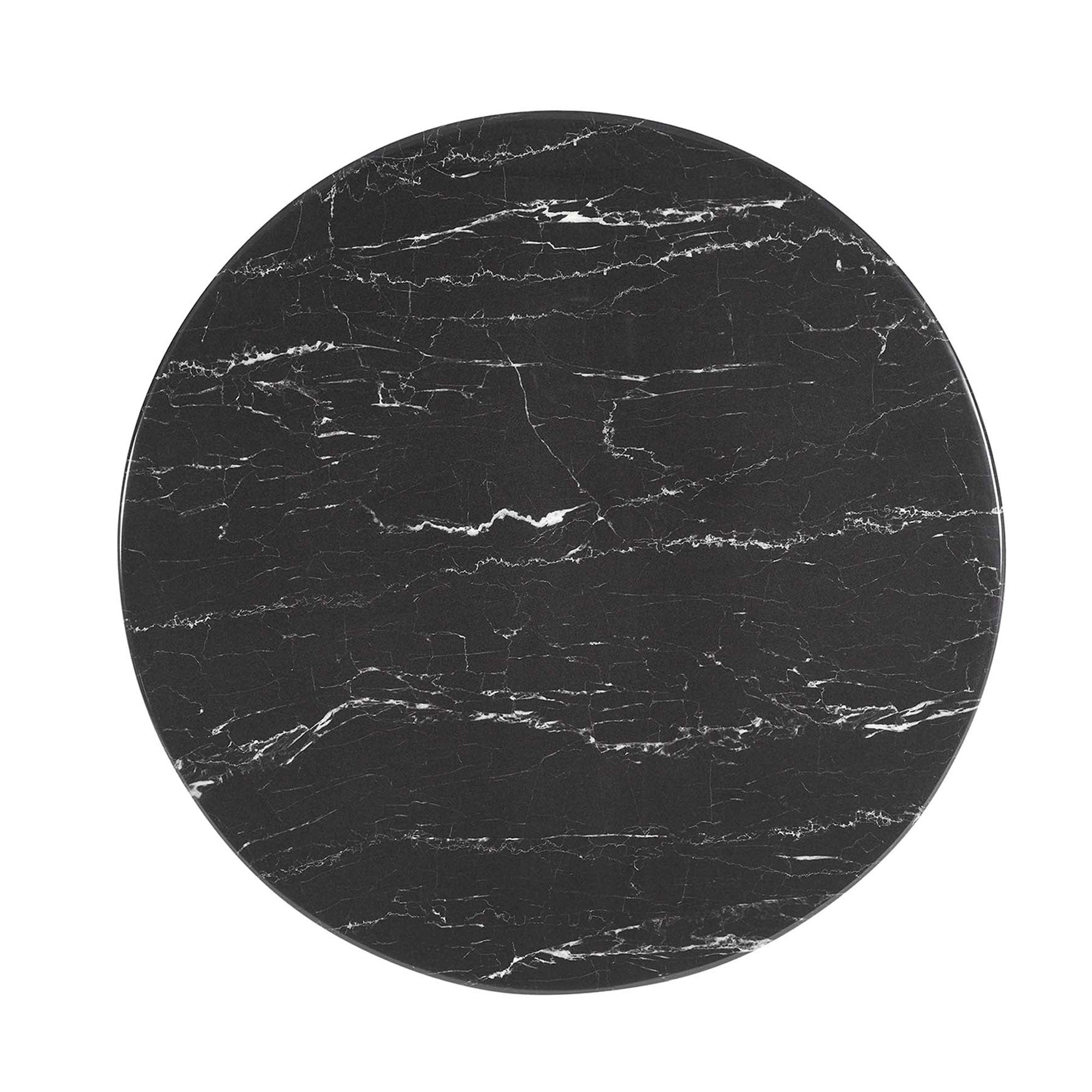 Round Faux Marble Bar Table