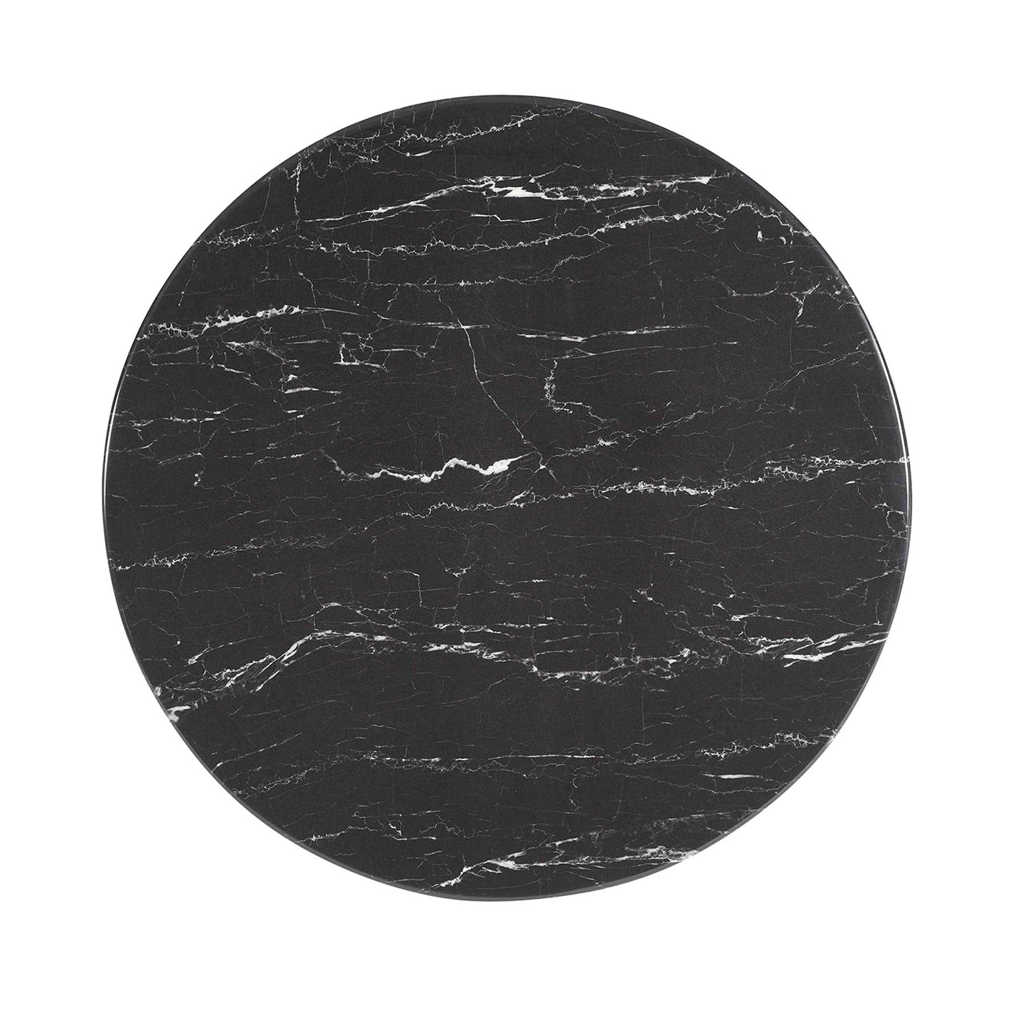 Round Faux Marble Bar Table