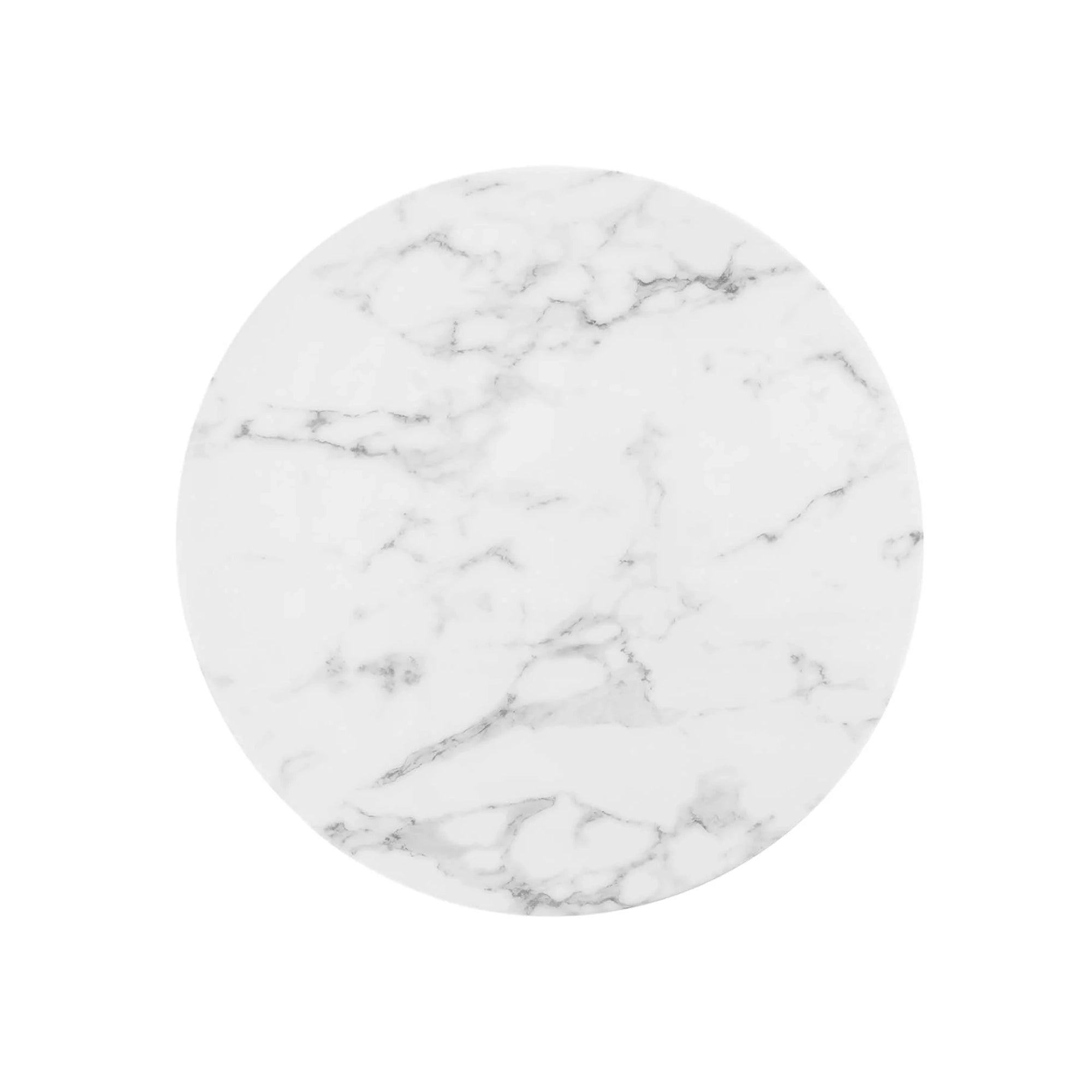 Round Faux Marble Bar Table