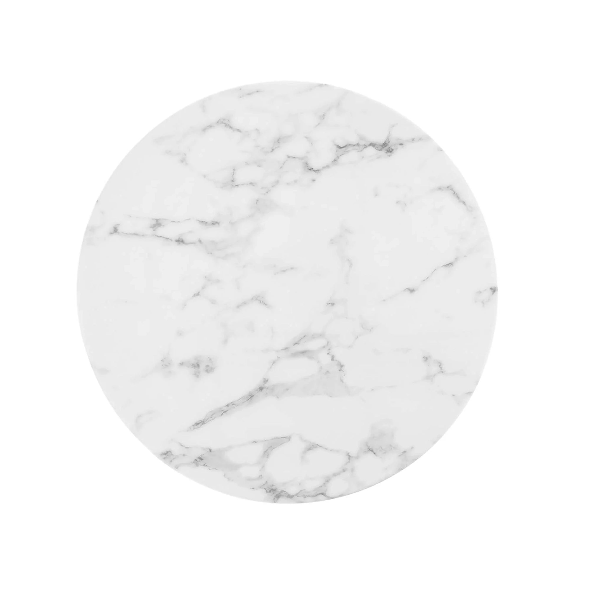 Round Faux Marble Bar Table