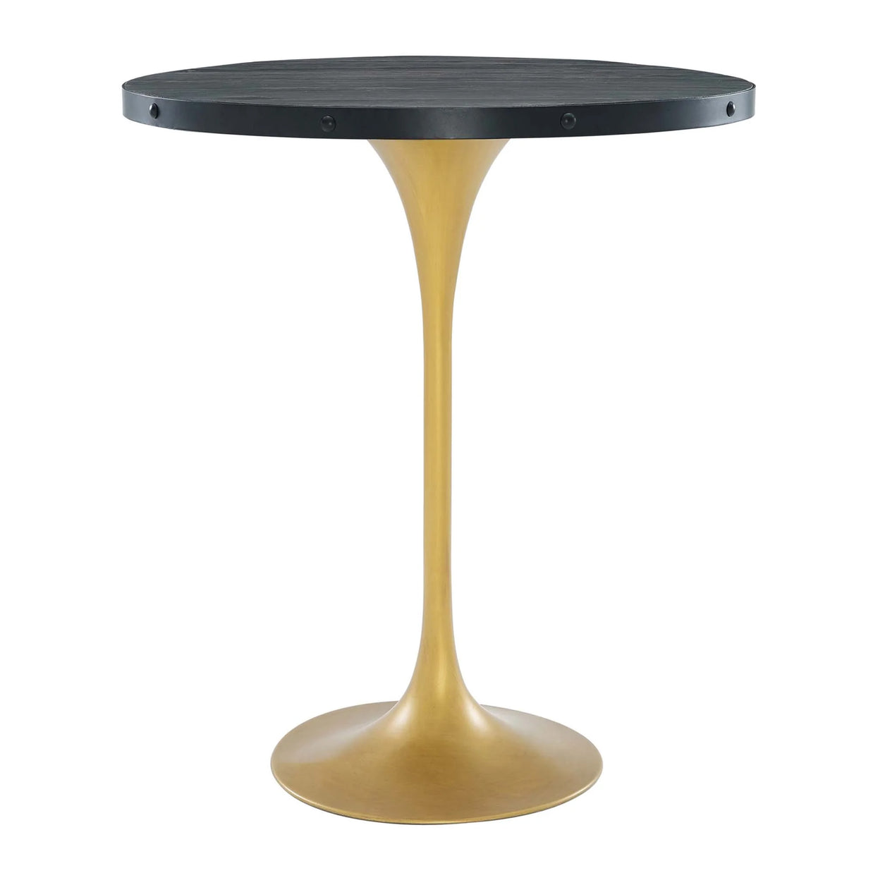 Industrial Modern Black & Gold Bar Table