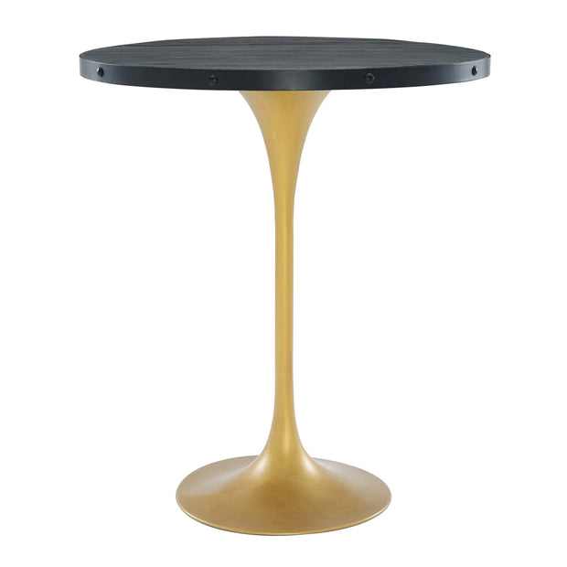 Industrial Modern Black & Gold Bar Table