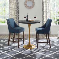 Industrial Modern Black & Gold Bar Table