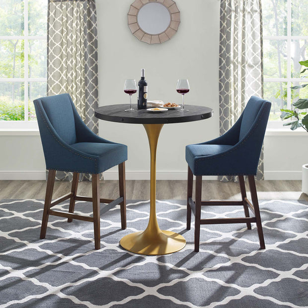 Industrial Modern Black & Gold Bar Table