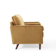 Velvet Cognac Loveseat