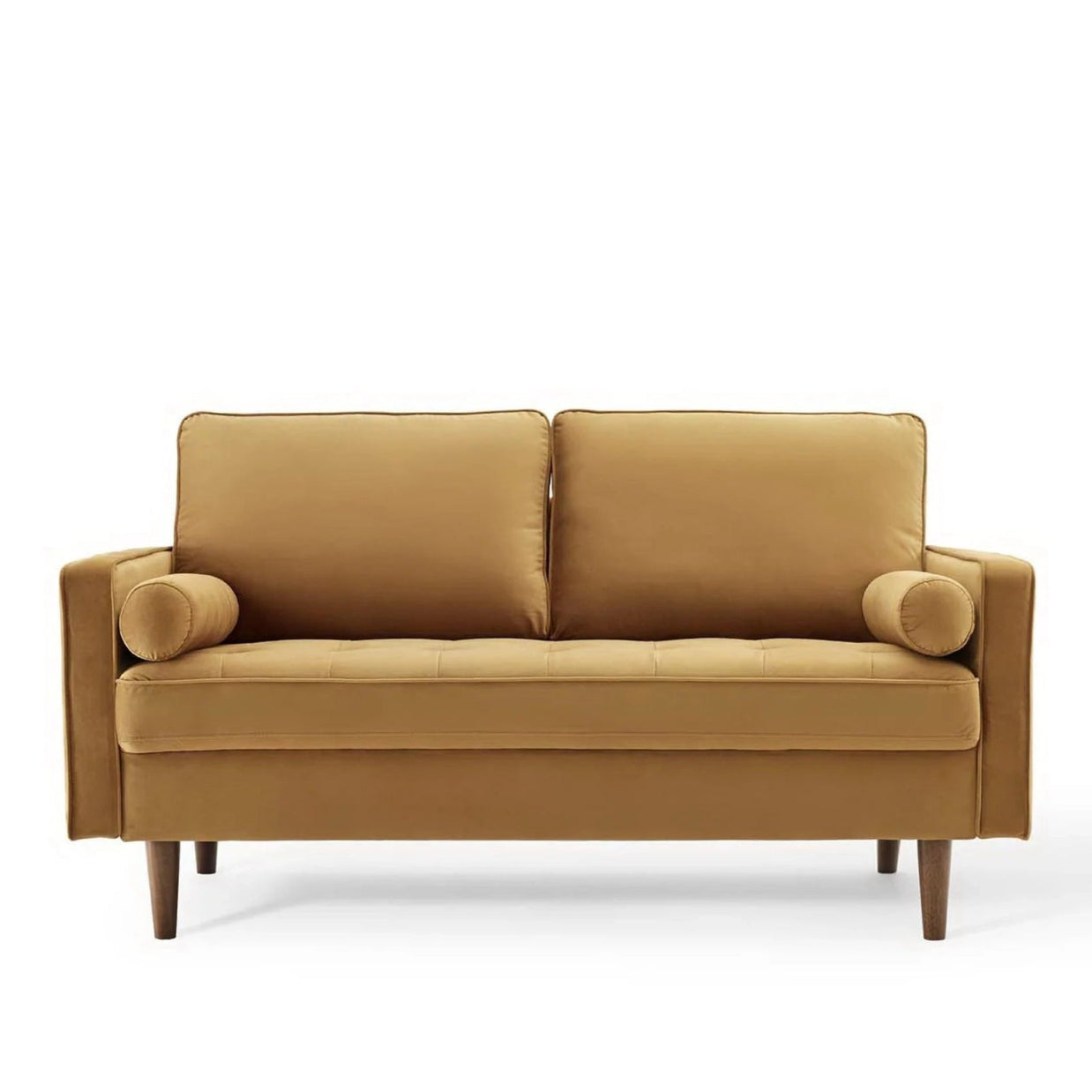 Velvet Cognac Loveseat