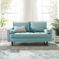Velvet Cognac Loveseat