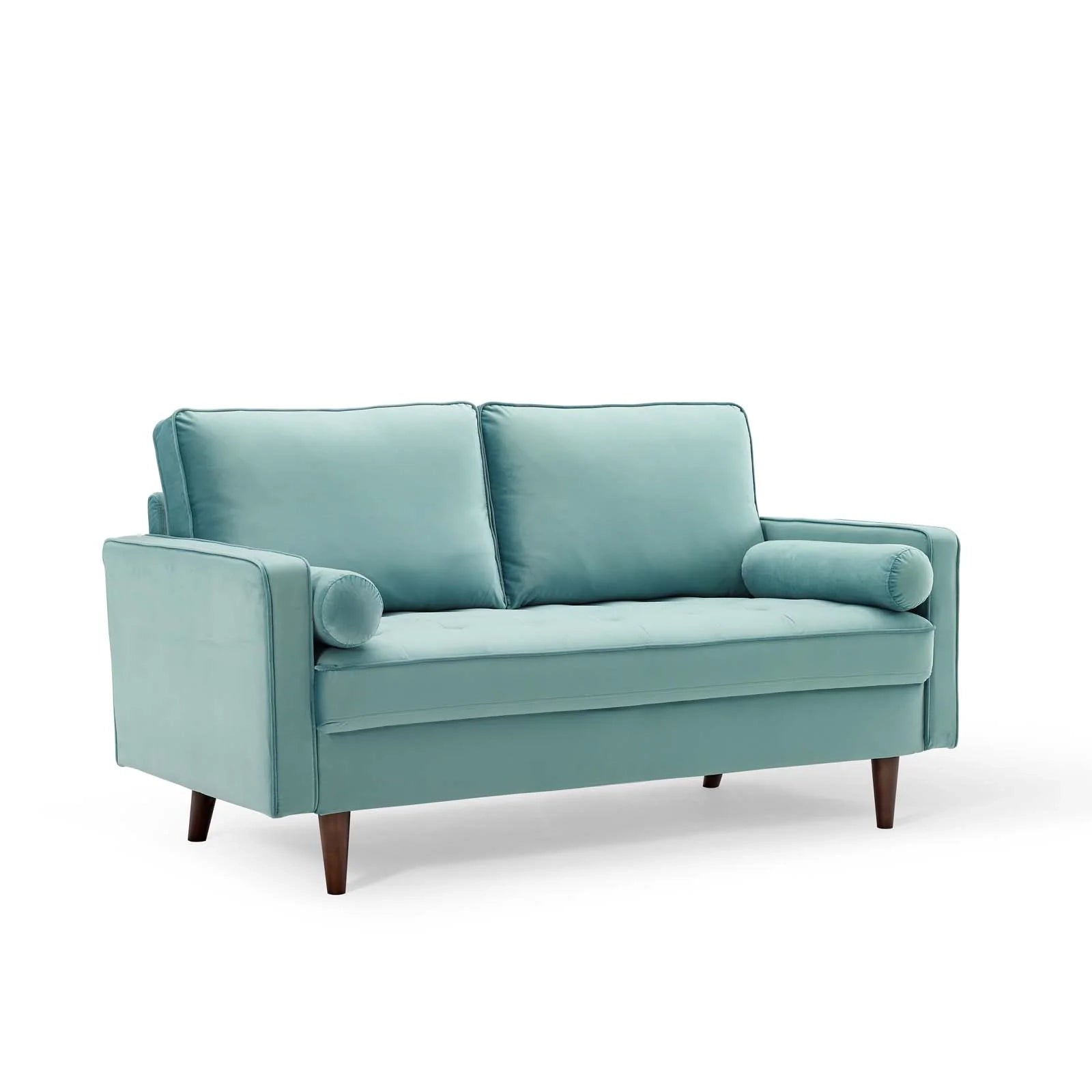 Velvet Cognac Loveseat