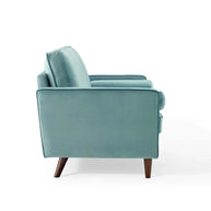Velvet Cognac Loveseat