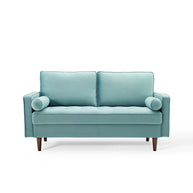 Velvet Cognac Loveseat