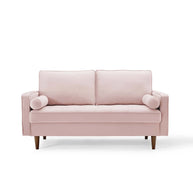 Velvet Cognac Loveseat