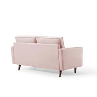 Velvet Cognac Loveseat
