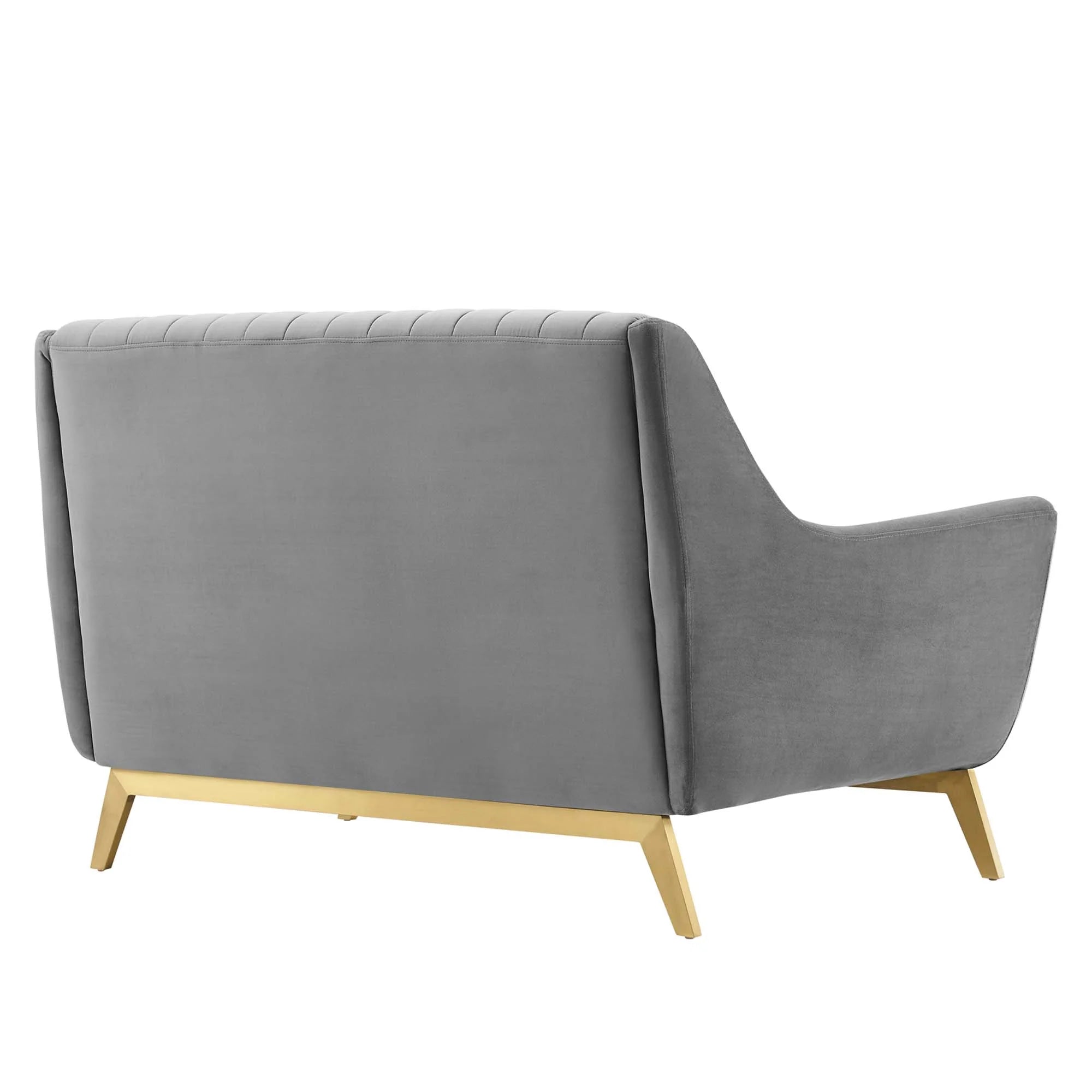 Channel Tufted Performance Velvet Loveseat