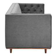 Tufted Velvet Gray Sofa