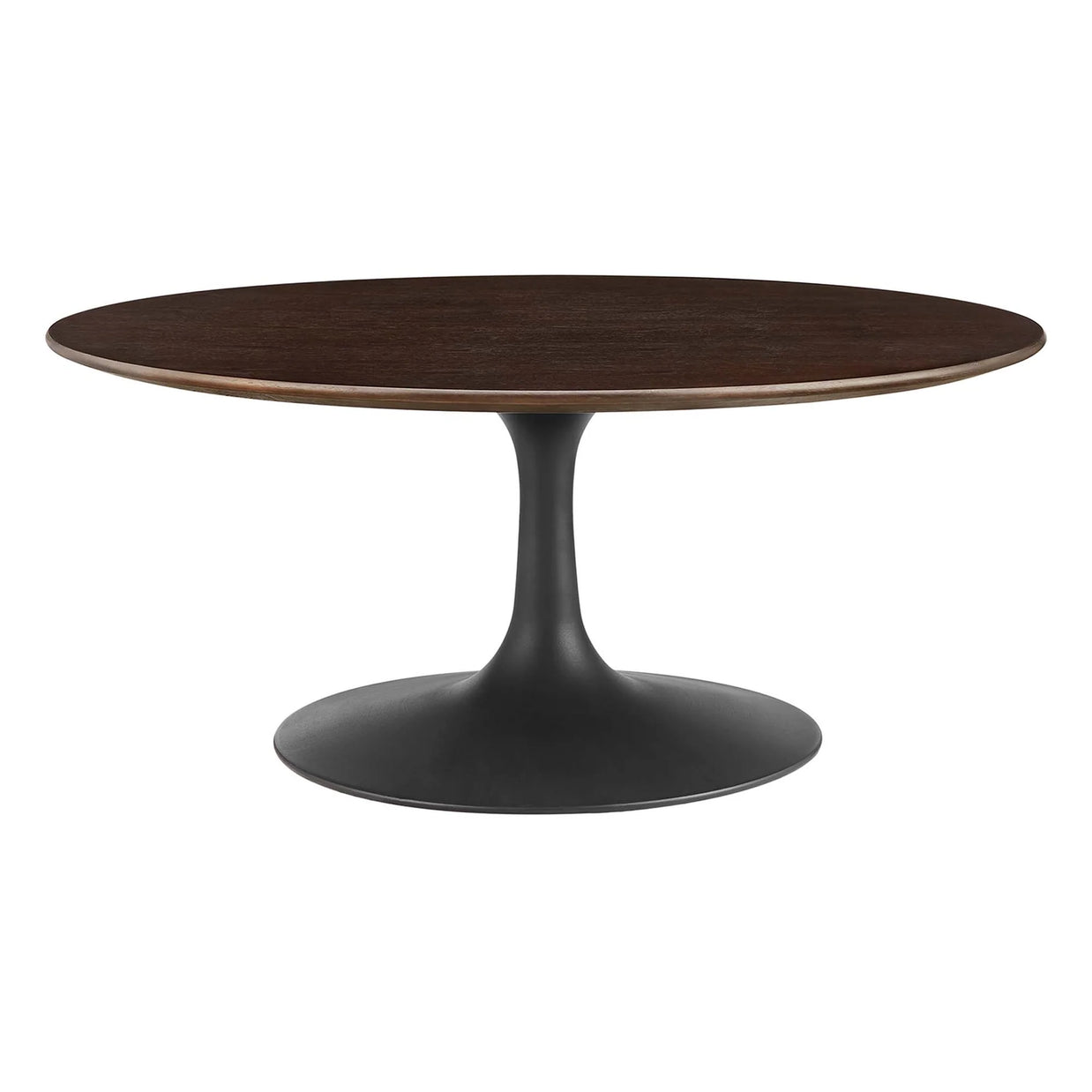 Mid-Century Round Coffee Table with Pedestal Base